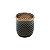 CACHEPOT DE VIDRO E ZAMAC BRISTOL PRETO E BRONZE 8,5x9cm - Imagem 3