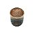 CACHEPOT DE VIDRO E ZAMAC BRISTOL PRETO E BRONZE 8,5x9cm - Imagem 4