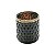 CACHEPOT DE VIDRO E ZAMAC BRISTOL PRETO E BRONZE 8x9cm - Imagem 2