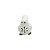 PÁSSARO DECORATIVO DE CERÂMICA BRANCO 9,5x6x7cm - Imagem 3