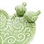 PRATO DECORATIVO DE CERÂMICA CORAÇÃO VERDE C/PÁSSARO 14x5,5 - Imagem 3