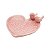 PRATO DECORATIVO DE CERÂMICA CORAÇÃO ROSA C/PÁSSARO 14x5,5cm - Imagem 1