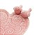 PRATO DECORATIVO DE CERÂMICA CORAÇÃO ROSA C/PÁSSARO 14x5,5cm - Imagem 3