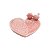 PRATO DECORATIVO DE CERÂMICA CORAÇÃO ROSA C/PÁSSARO 14x5,5cm - Imagem 2