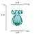 VASO DE VIDRO ITALY TIFFANY 13x17,5cm - Imagem 3