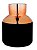 VASO ROSE GOLD E PRETO EM VIDRO - Imagem 1