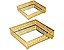 KIT BANDEJA DOURADA EM METAL COM ESPELHO - 2 PCS - Imagem 6