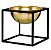 KIT CACHEPOT DOURADO EM METAL COM SUPORTE - 3 PCS - Imagem 1