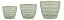 KIT CACHEPOT OFF WHITE EM CERAMICA - 3 PCS - Imagem 5
