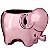 CACHEPOT ELEFANTE ROSE GOLD EM  CERAMICA - Imagem 1