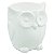 CACHEPOT CORUJA BRANCA EM CERAMICA - Imagem 1