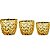 KIT CACHEPOT DOURADO EM CERAMICA - 3 PCS - Imagem 6