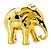 ELEFANTE DOURADO EM CERAMICA - Imagem 1