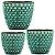 KIT CACHEPOT VERDE EM CERAMICA - 3 PCS - Imagem 6