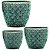 KIT CACHEPOT VERDE EM CERAMICA - 3 PCS - Imagem 5