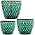 KIT CACHEPOT VERDE EM CERAMICA - 3 PCS - Imagem 5
