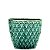KIT CACHEPOT VERDE EM CERAMICA - 3 PCS - Imagem 1