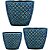 KIT CACHEPOT AZUL EM CERAMICA - 3 PCS - Imagem 5