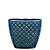 KIT CACHEPOT AZUL EM CERAMICA - 3 PCS - Imagem 1