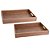 CONJ. DE BANDEJAS DE MADEIRA - 2PCS G: 40CM X 29CM X 4CM P: - Imagem 1