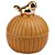 POTE DE CERAMICA BEGE COM PASSARO DOURADO 8CM X 8CM X 10CM - Imagem 1