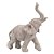 ELEFANTE DE RESINA BRANCO 14,5CM X 6,5CM X 18,5CM - Imagem 1