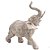 ELEFANTE DE RESINA BRANCO 21CM X 11CM X 23CM - Imagem 1