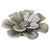 CJ DE 2 PCS DECORATIVAS DE CERAMICA - FLOR CINZA 8CM X 8CM X - Imagem 1
