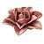 PECA DECORATIVA DE CERAMICA - FLOR ROSA 13,4CM X 13,4CM X 6, - Imagem 1