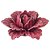 PECA DECORATIVA DE CERAMICA - FLOR ROSA 13,6CM X 13,6CM X 6C - Imagem 1