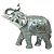 ELEFANTE DE RESINA PRATA  23,5CM X 9,5CM X 19CM - Imagem 1