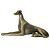 PECA DECORATIVA DE RESINA CACHORRO DOURADO 14CM X 12CM X 26 - Imagem 1