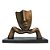 ROSTO DECORATIVO EM RESINA COBRE E MARROM 33CM X 13CM X 25,5 - Imagem 1