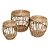 CONJ DE CESTOS DE FIBRA NATURAL  3 PCS - Imagem 1