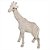 GIRAFA DE RESINA BRANCA E BRONZE 15CM X 6CM X 22CM - Imagem 1