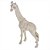 GIRAFA DE RESINA BRANCA E BRONZE 20,5CM X 12CM X 39CM - Imagem 1