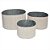 CONJ. DE CESTOS DE METAL BEGE E BRONZE - 3PCS P:19CM X 15CM - Imagem 1
