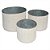 CONJ. DE CESTOS DE METAL BEGE E BRONZE - 3PCS P:17,5CM X 17, - Imagem 1