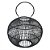 LANTERNA DE RATTAN, METAL E VIDRO PRETA 40CM X 40CM X 50CM - Imagem 1