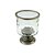 PECA DECORATIVA DE VIDRO TRANSPARENTE COM BASE DE METAL PRAT - Imagem 1