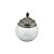 POTE DECORATIVO DE VIDRO TRANSPARENTE COM TAMPA DE METAL PRA - Imagem 1