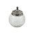 POTE DECORATIVO DE VIDRO TRANSPARENTE COM TAMPA DE METAL PRA - Imagem 1