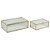 CONJ. DE PORTA JÓIAS DE VIDRO E METAL DOURADO - 2PCS G: 20CM - Imagem 1