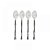 CONJ DE COLHERES COM DE ACO INOXIDAVEL  4PCS - Imagem 1
