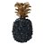 ABACAXI DECORATIVO DE RESINA PRETO E DOURADO - Imagem 1