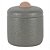 POTE DE CERAMICA CINZA COM O PUXADOR TERRACOTA - Imagem 1