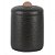 POTE DE CERAMICA PRETO COM O PUXADOR TERRACOTA - Imagem 1
