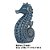 CAVALO MARINHO DE CERAMICA AZUL - Imagem 1