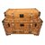 CJ  DE BAUS DE MADEIRA E METAL MARROM  2PCS - Imagem 1