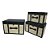 CJ. DE BAUS BEGE E PRETO - 3PCS - Imagem 1